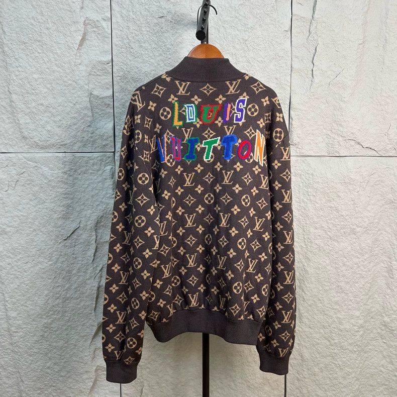 Louis Vuitton Louis Vuitton Knitted jacket with classic logo jacket 2502- Size US M / EU 48-50 / 2 - 2 Thumbnail