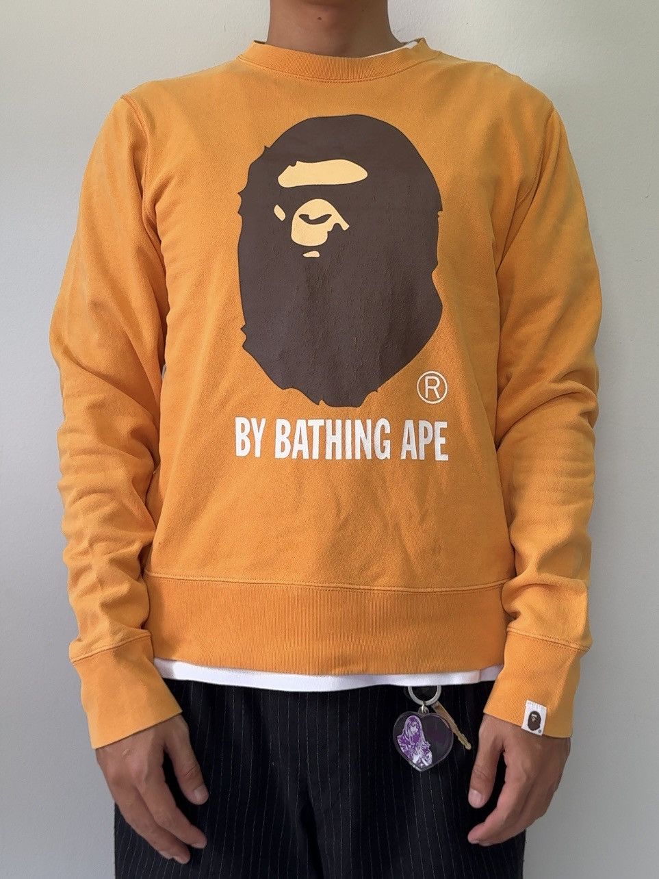 Bape A Bathing Ape BAPE Big Face Logo Orange 🍊 Size US M / EU 48-50 / 2 - 1 Thumbnail