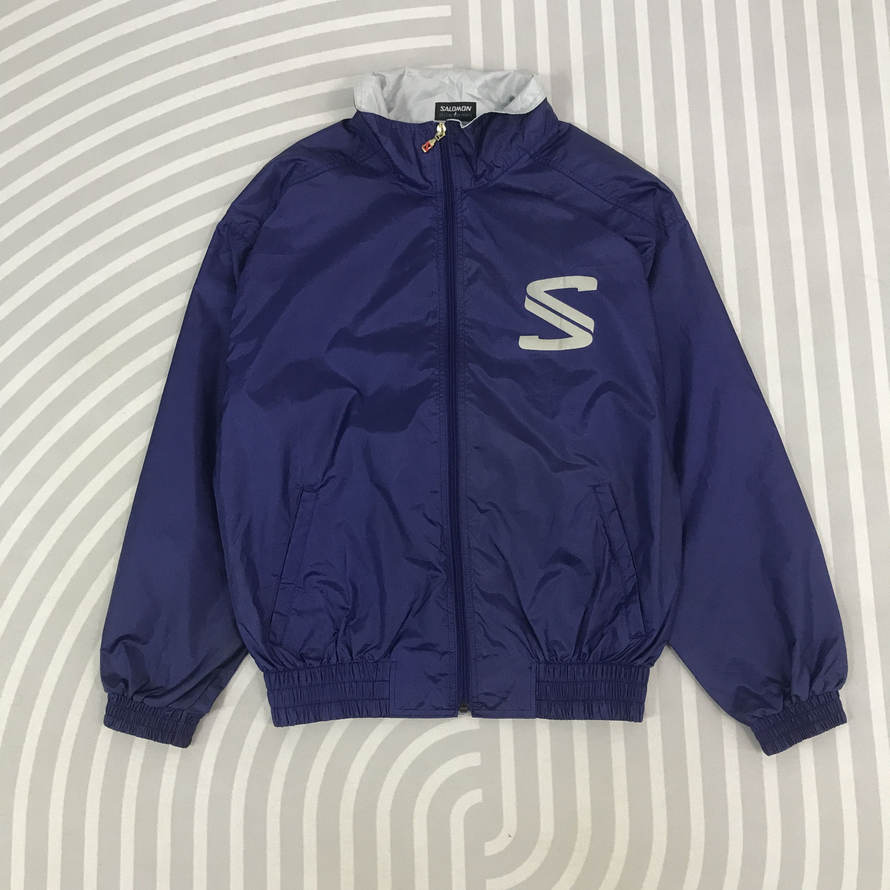 Salomon × Vintage Vintage Salomon Windbreaker light Jacket Size US L / EU 52-54 / 3 - 2 Thumbnail