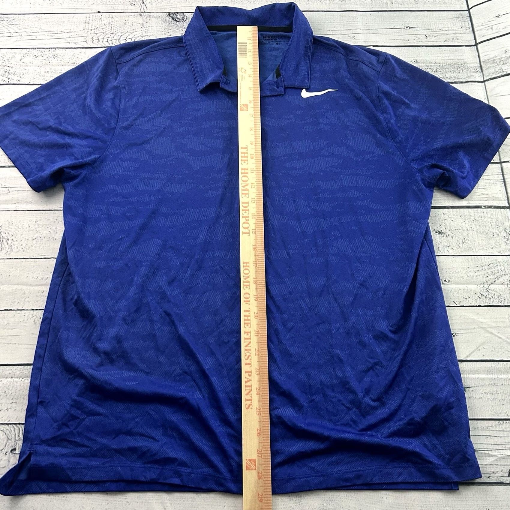 Nike Nike Golf Camo Dri-Fit Short Sleeve Polo Shirt Men's XL Blue Cabo Real Size US XL / EU 56 / 4 - 4 Thumbnail