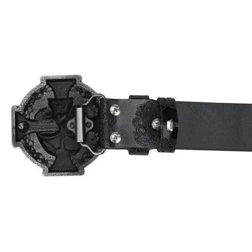 Other Skull Leather Belt Size ONE SIZE - 4 Thumbnail