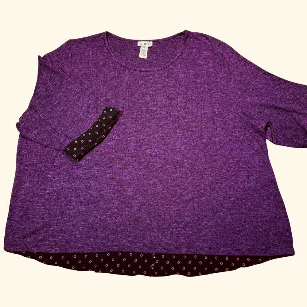 Other Catherine's Impossibly Soft Duet Purple Tunic Size 4X Size 4XL / US 24-26 - 2 Thumbnail