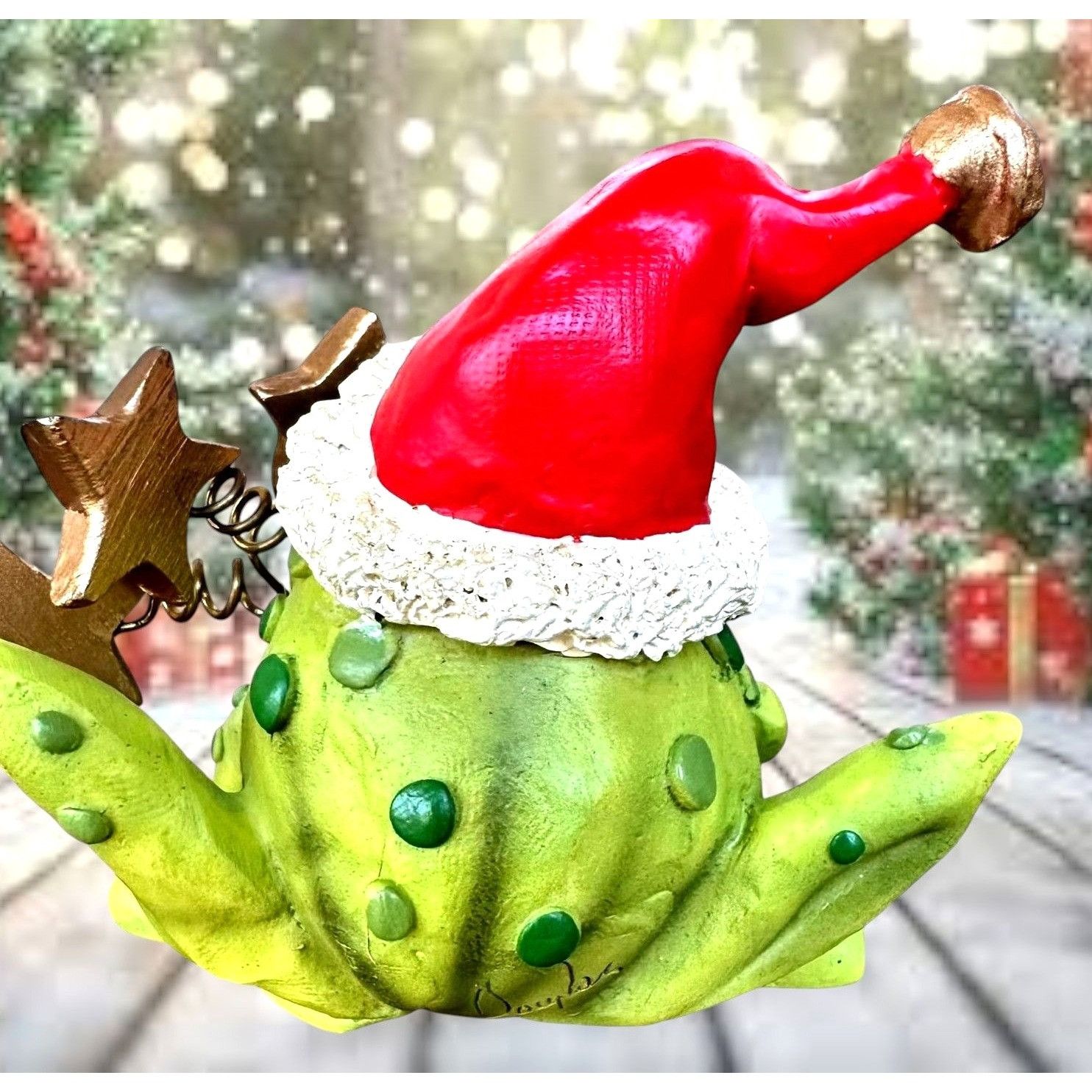Other Vintage Russ Christmas Douglas Frog Figurine Ho Ho Ho Santa Size ONE SIZE - 3 Thumbnail