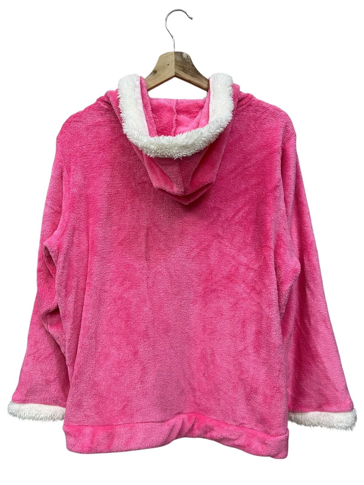 Anime 💖VINTAGE 2013 Sanrio Hello Kitty Pink Fluffy Fleece Hoodie Size M / US 6-8 / IT 42-44 - 3 Thumbnail
