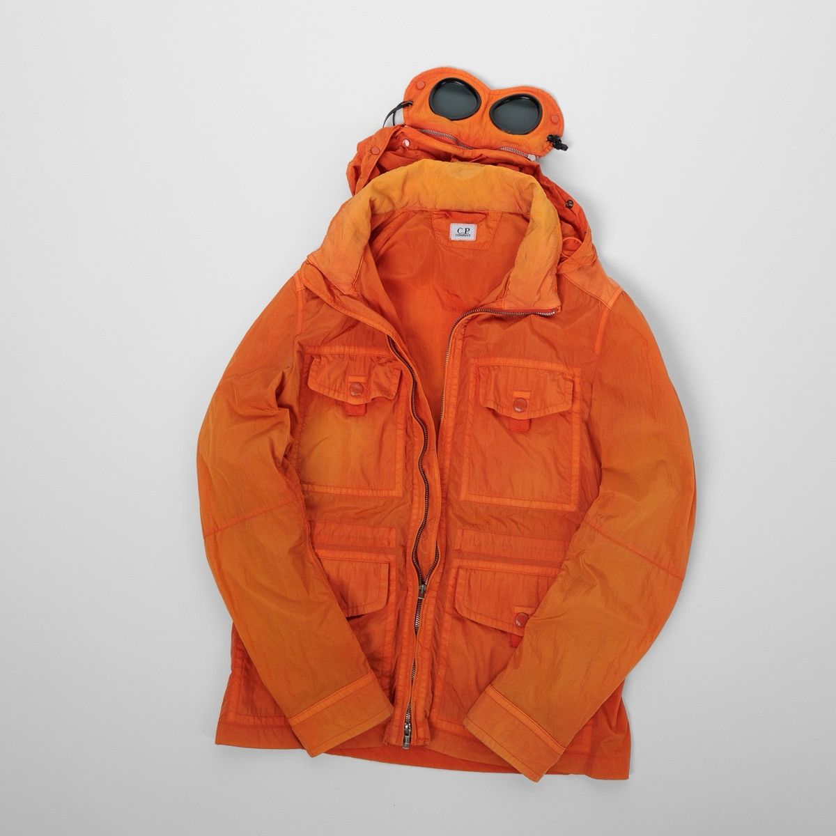 C.P. Company CP Company Goggle Jacket Mens Rare Nylon Orange Hooded Lens Size US M / EU 48-50 / 2 - 8 Thumbnail
