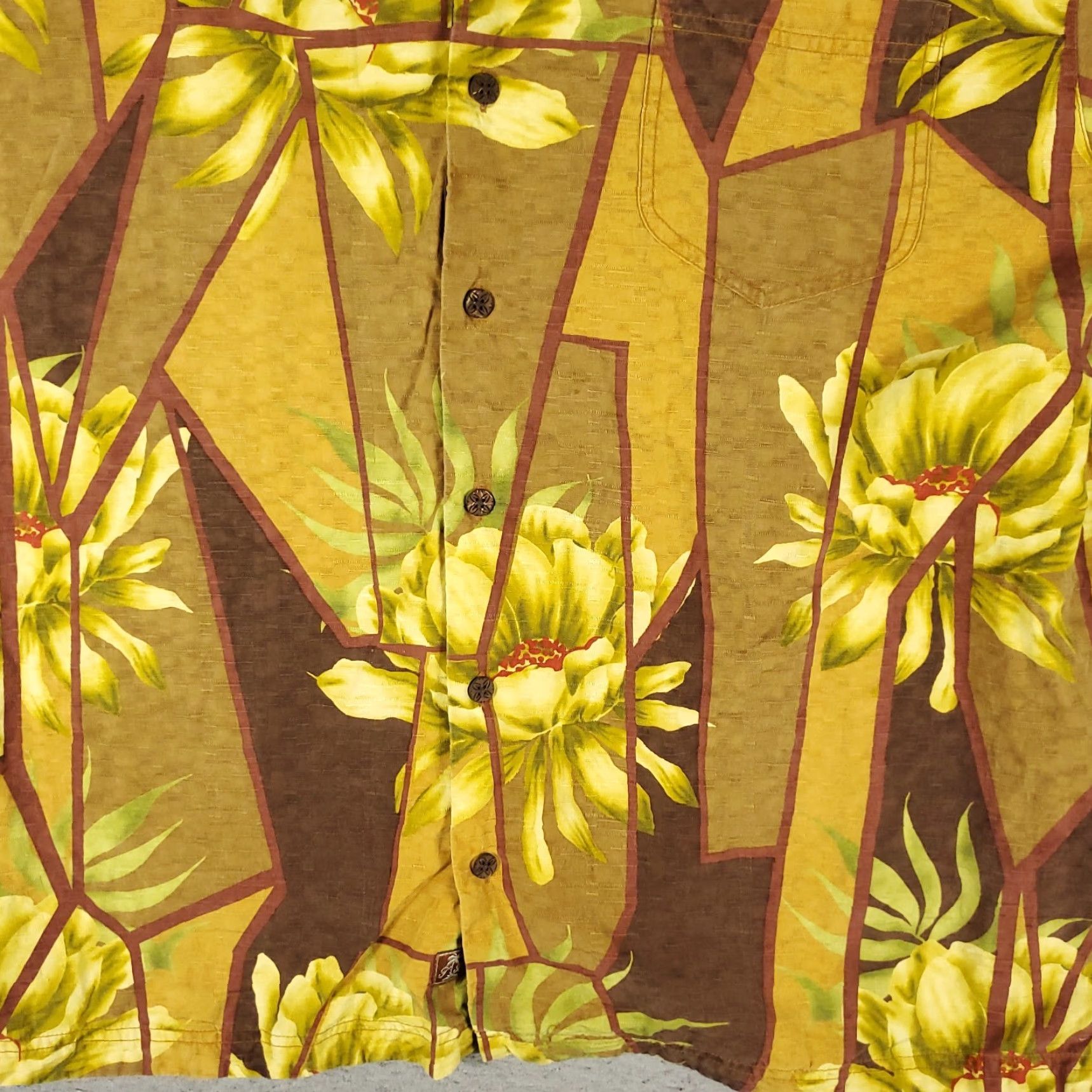 Tommy Bahama Tommy Bahama Shirt Mens XL Yellow Floral Silk Hawaiian Button Up Shirt Size US XL / EU 56 / 4 - 3 Thumbnail