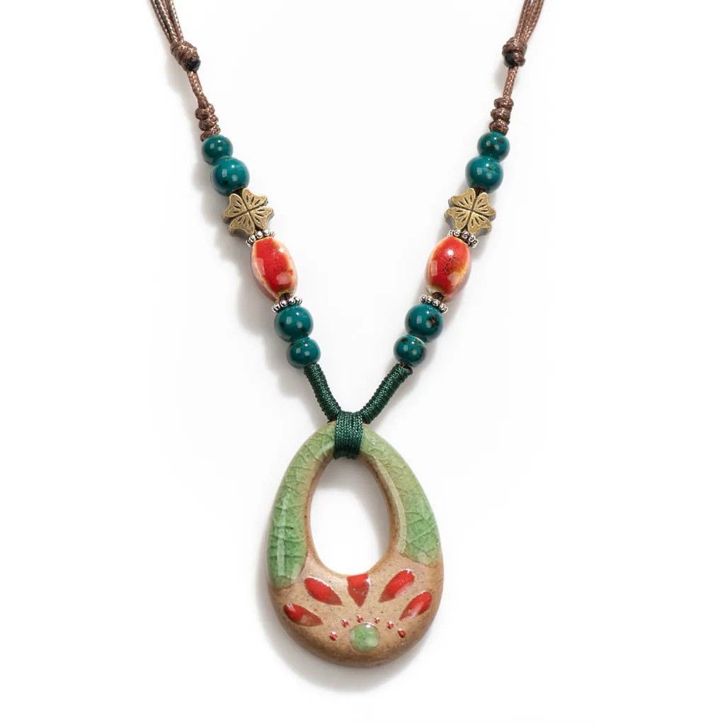 Handmade Vintage Pendant Necklace Handmade Jewelry Gift For Her Size ONE SIZE - 2 Thumbnail