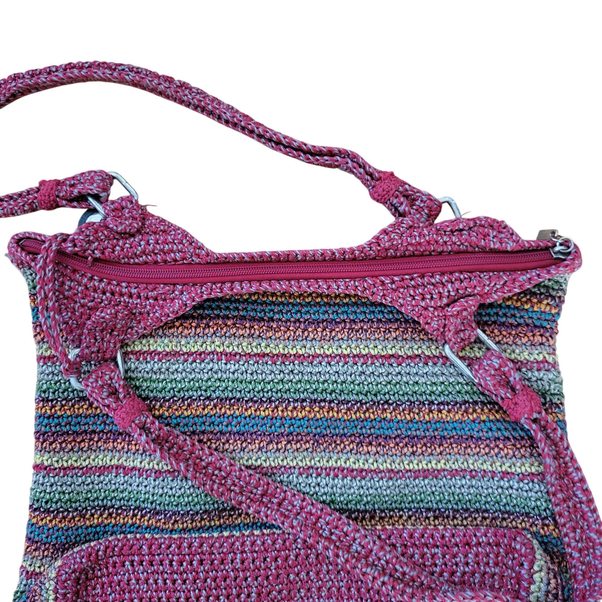The Sak The Sak Multicolored Crochet Shoulder Bag Zipper Closure Bac Size ONE SIZE - 6 Thumbnail