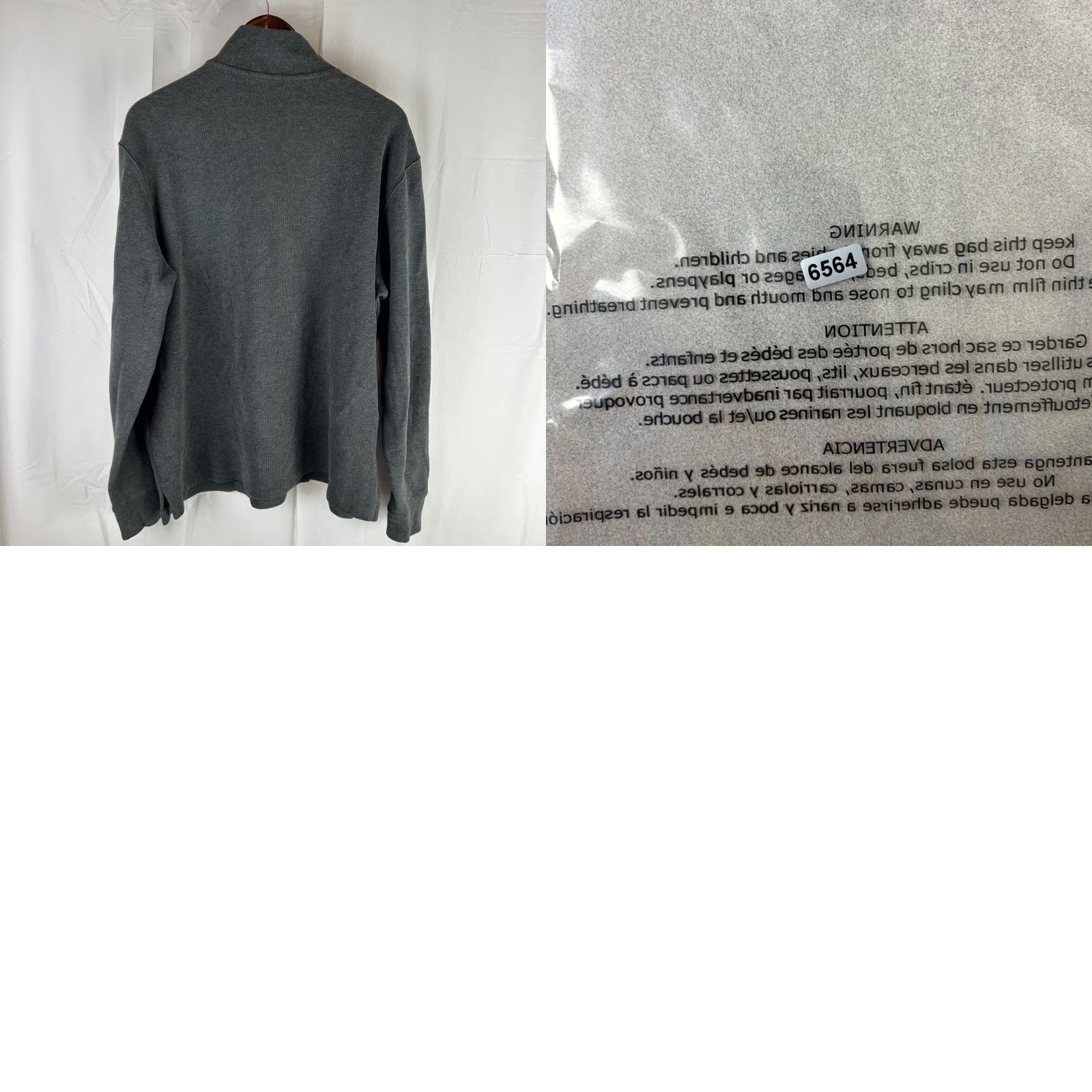 Polo Ralph Lauren Polo Ralph Lauren Mens Gray Quarter Zip Long Sleeve Shirt L Size US L / EU 52-54 / 3 - 8 Thumbnail