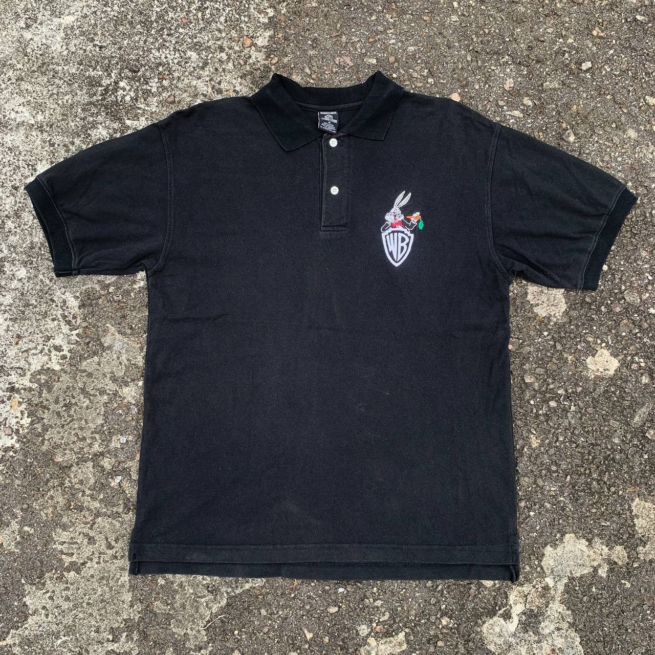 Warner Bros Vintage 1996 WARNER BROS Embroidered Logo Polo Tshirt Size US M / EU 48-50 / 2 - 1 Thumbnail
