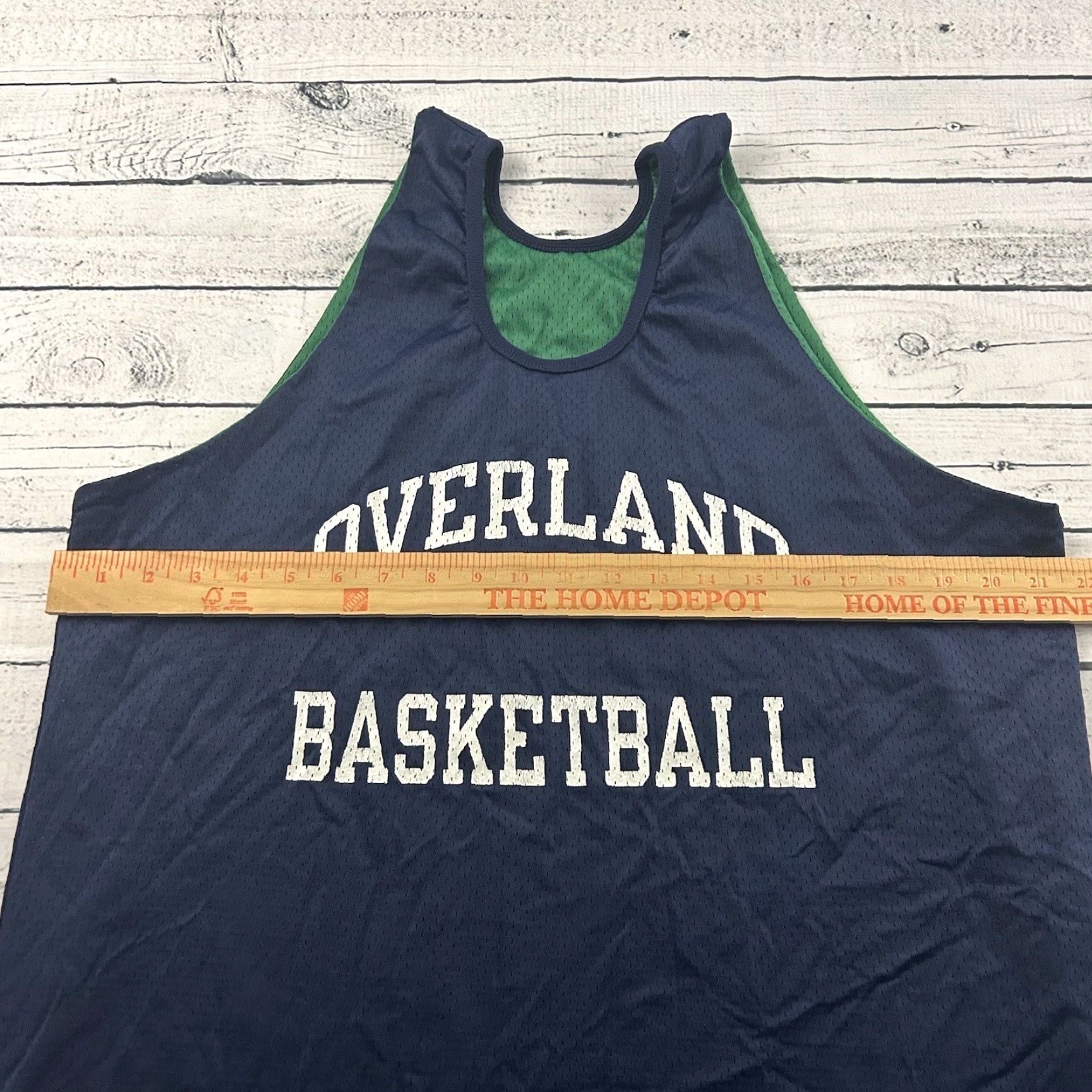 Vintage VINTAGE Overland High School Reversible Basketball Jersey Men Large Blue Green Size US L / EU 52-54 / 3 - 3 Thumbnail