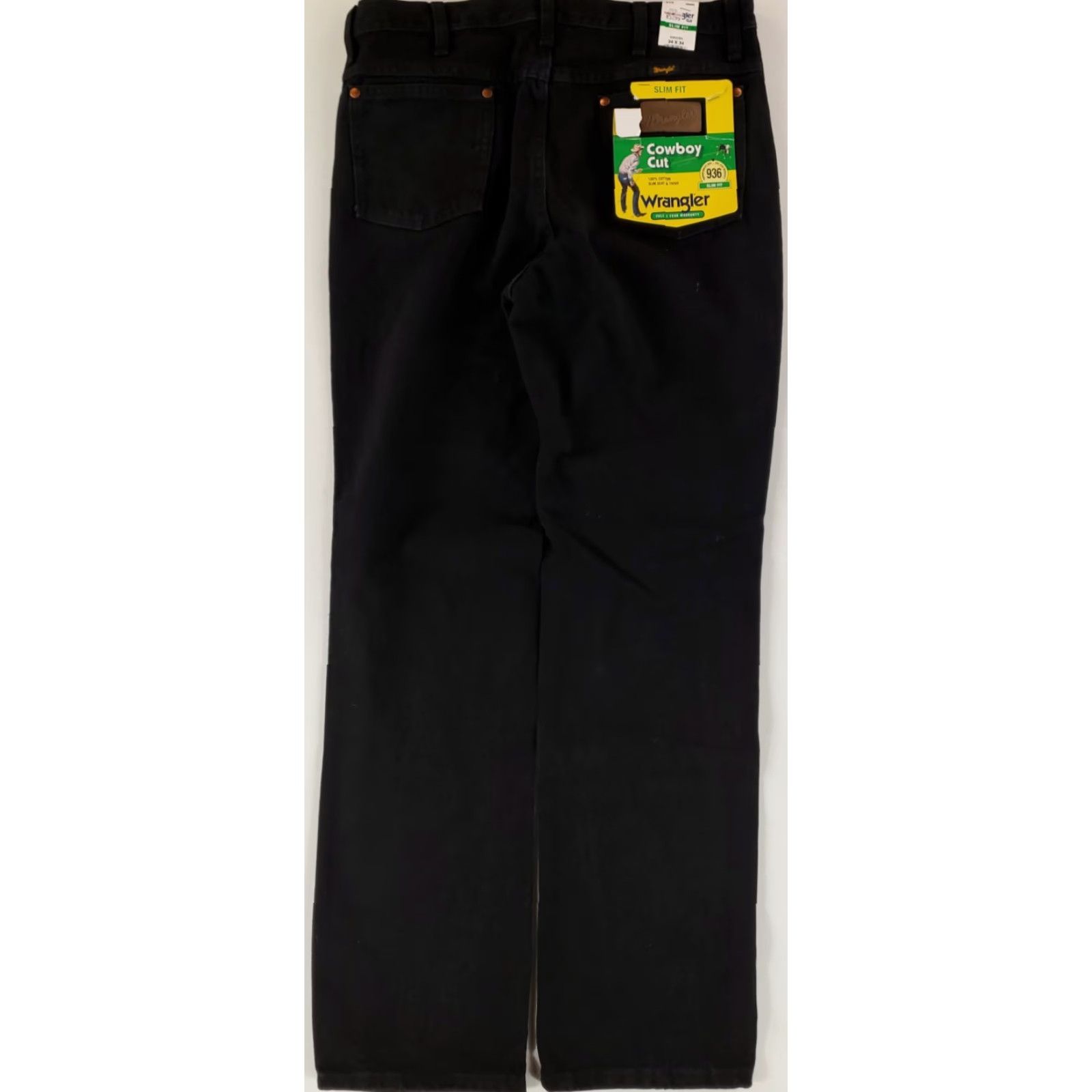 Wrangler VINTAGE Wrangler Jeans 936WBK Slim Cowboy Cut Black Mens 34x34 NWT Jeans 90s Mens Jeans Size US 34 / EU 50 - 5 Thumbnail
