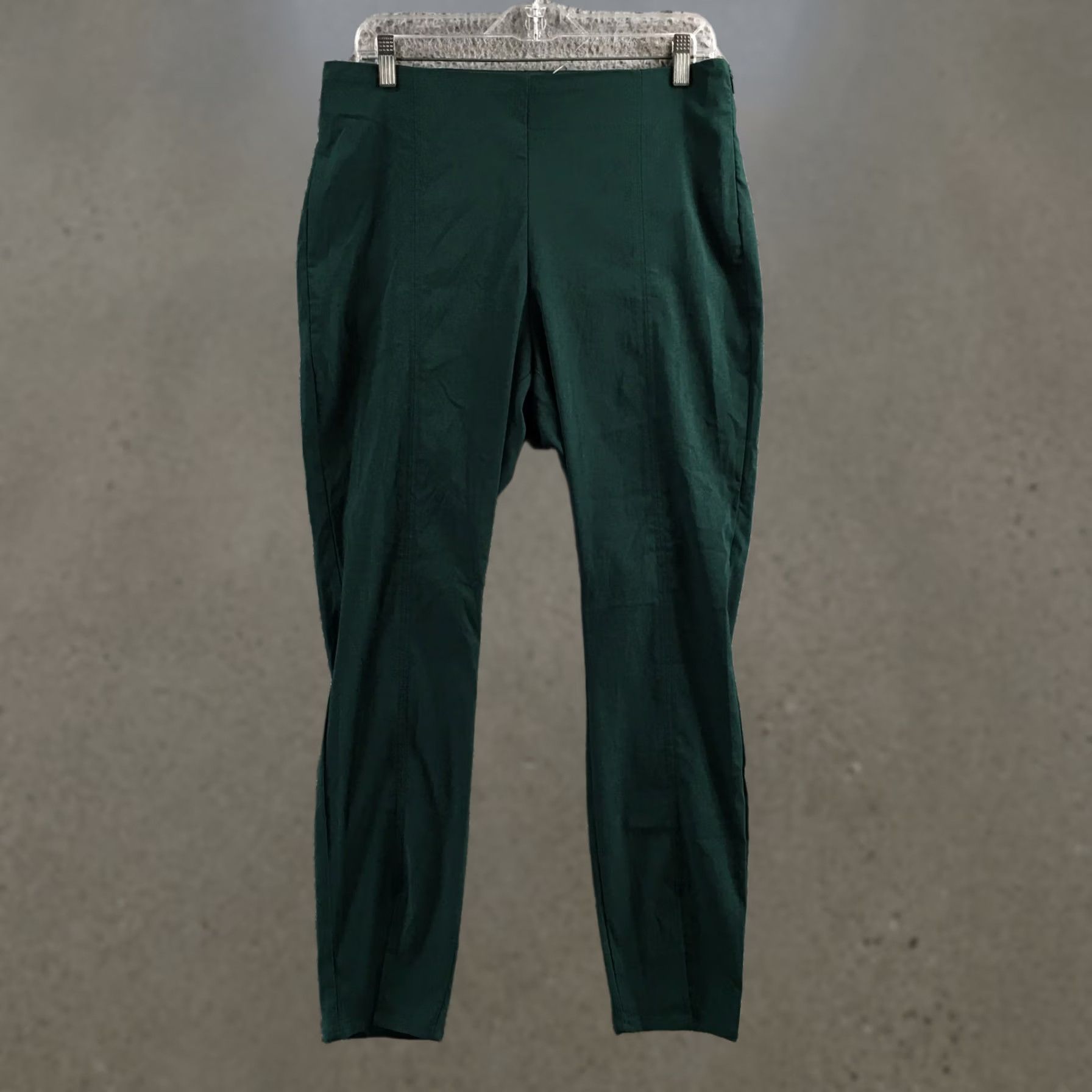 H&M H&M Skinny Pants Womens 14 Green High Rise Side Zip Slim Fit Stretch Casual NEW Size 36" / US 14 / IT 50 - 1 Thumbnail