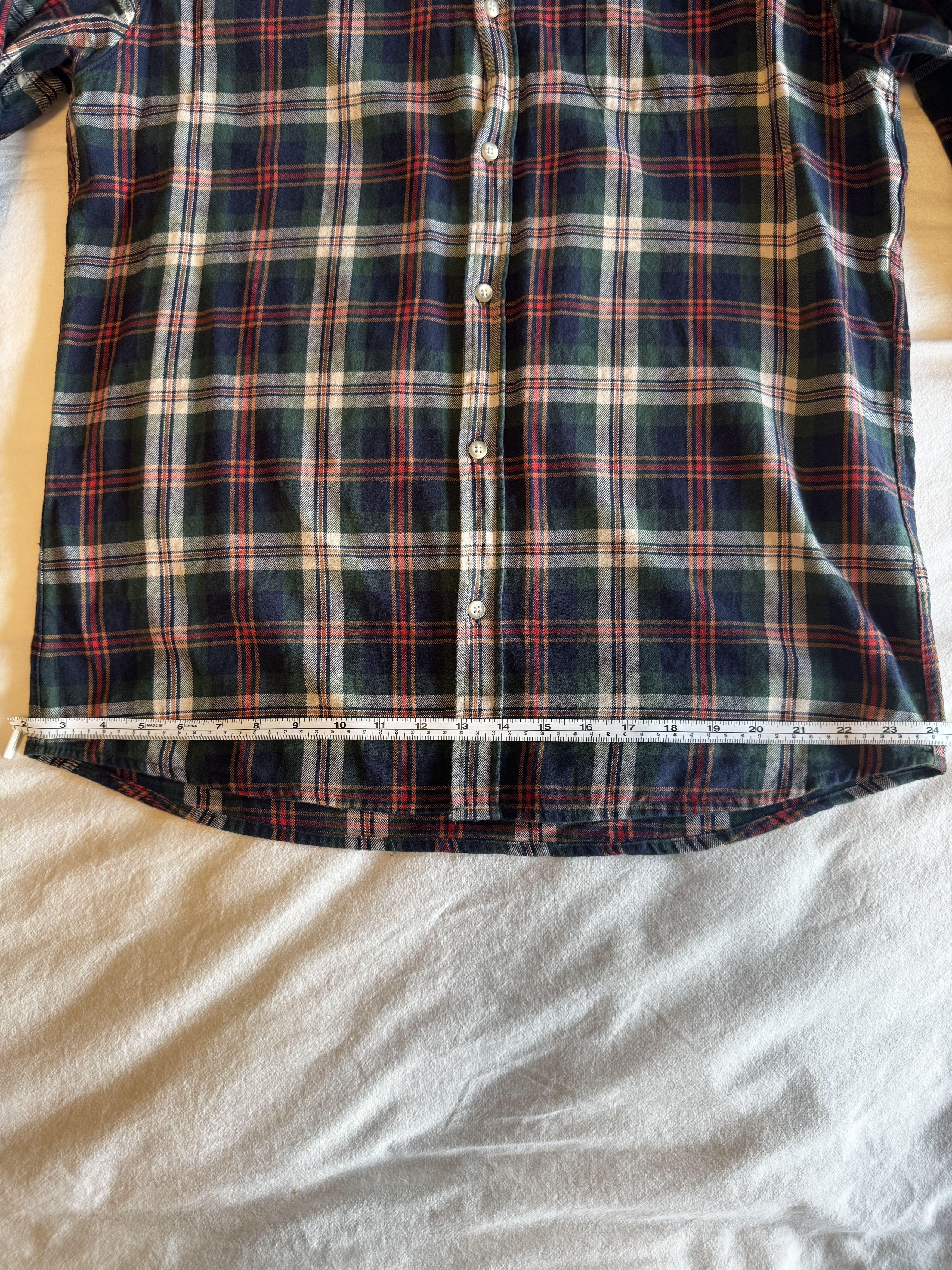 Marine Layer Marine Layer Flannel Button-UpBrushed Plaid Green Navy Red Size US L / EU 52-54 / 3 - 8 Thumbnail