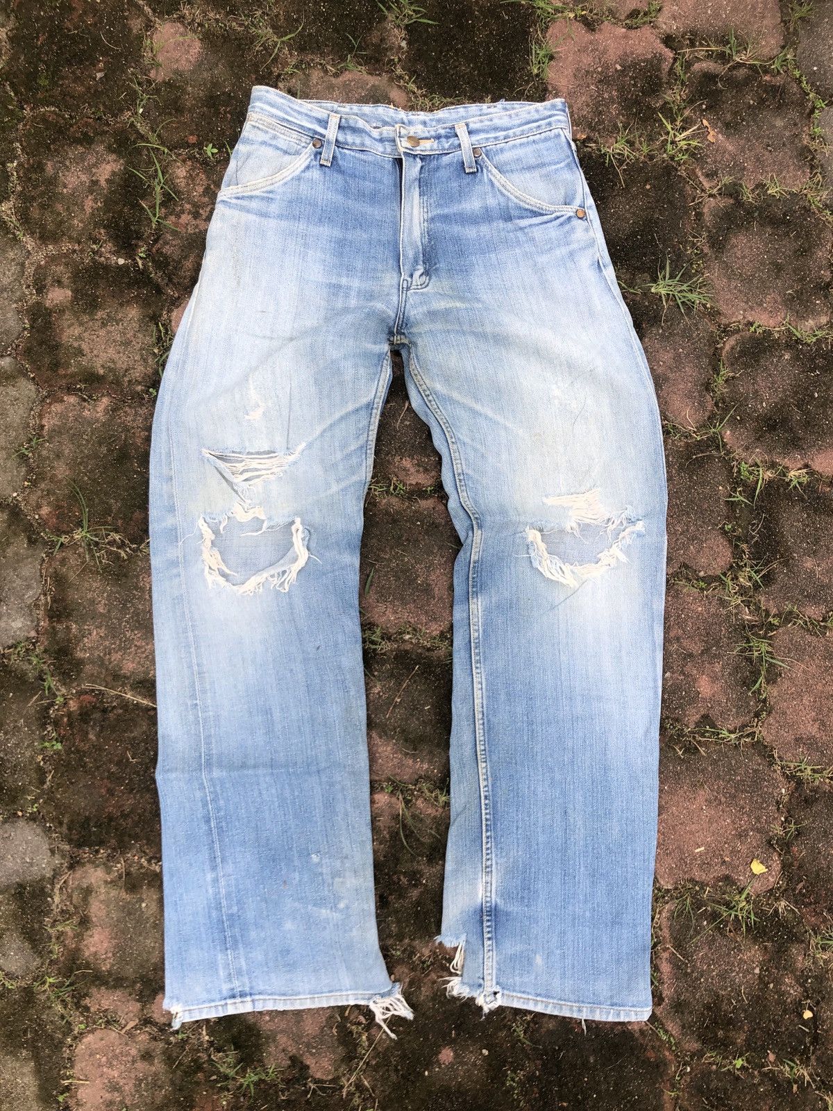 image of Talon x Vintage 70's Wrangler Bluebell Selvedge Jeans in Faded Blue, Men's (Size 31)