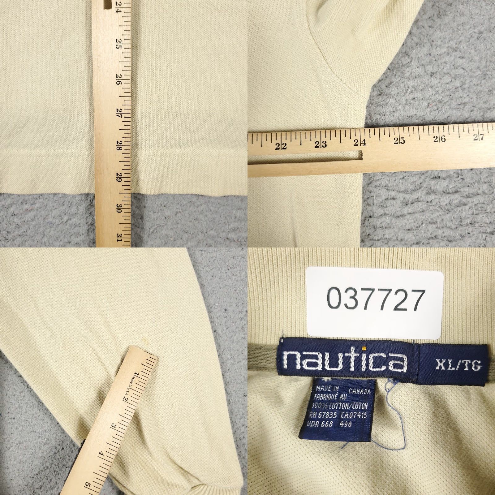 Nautica Nautica Polo Shirt Mens XL Yellow Solid Short/Long Sleeve Casual All Seasons 90s Modern Preppy Mens Size US XL / EU 56 / 4 - 8 Thumbnail