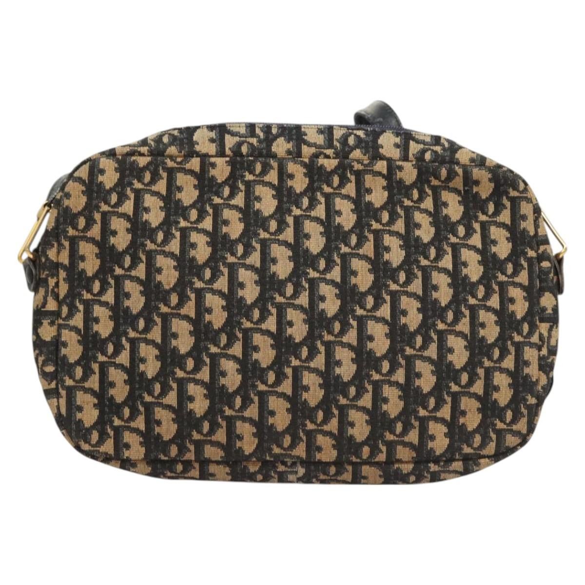 Dior DIOR Trotter Canvas Shoulder Bag Navy Gold Size ONE SIZE - 3 Thumbnail