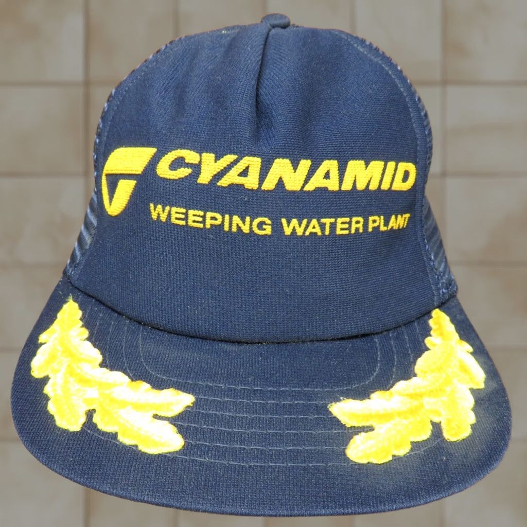 Vintage VINTAGE Cyanamid Snapback Hat Blue Gold Made in USA One Size Mens Size ONE SIZE - 1 Thumbnail