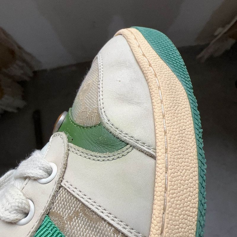 Gucci Gucci Screener Distressed Leather Low-Top Sneakers - Size US 8 / EU 41 - 4 Thumbnail