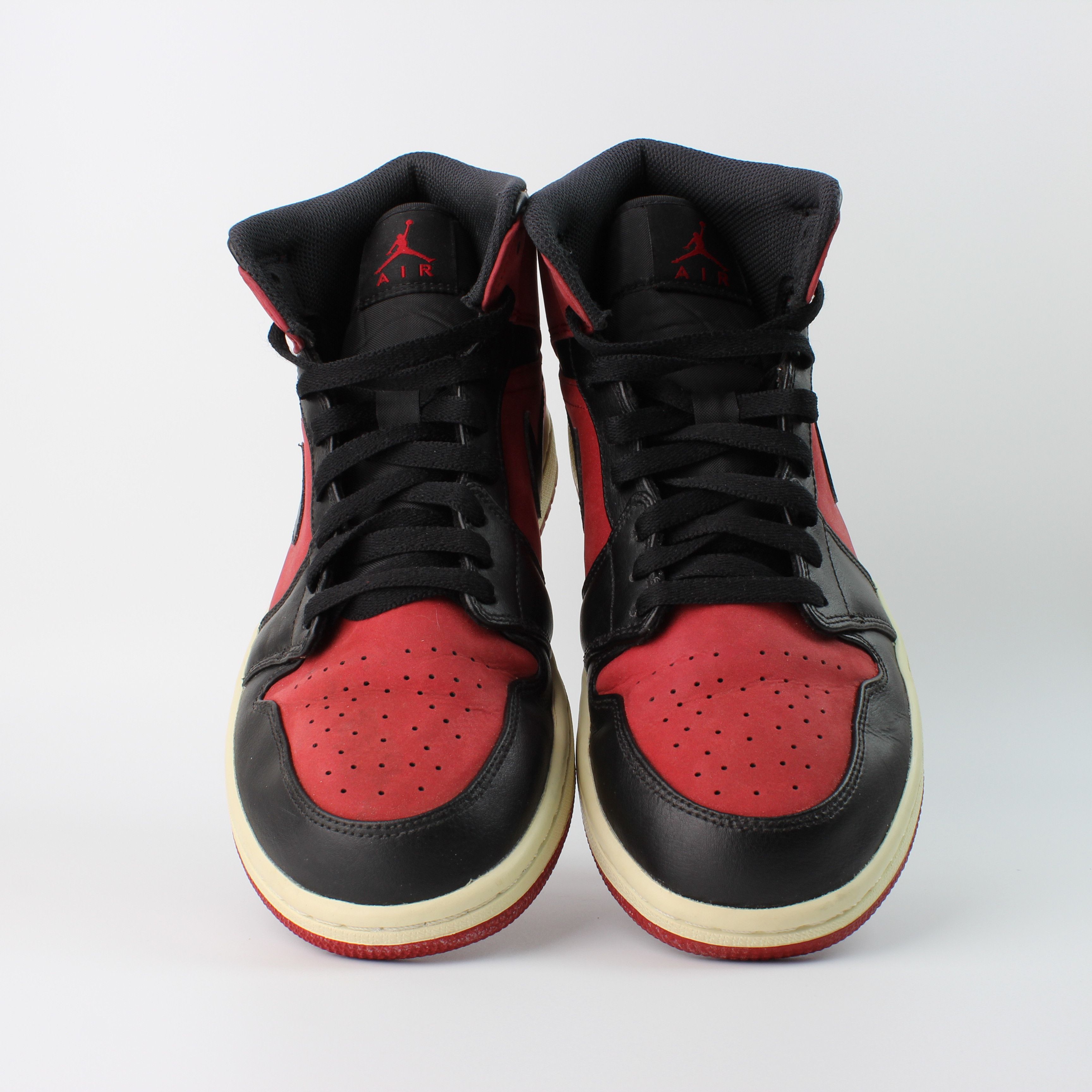 Nike Jordan 1 Mid Gym Red Black 554724-610 Size US 9.5 / EU 42-43 - 7 Thumbnail