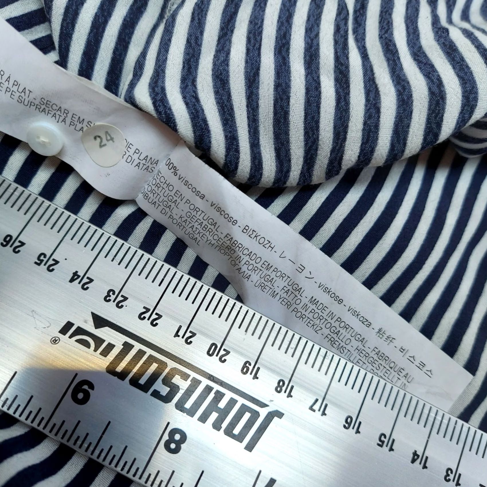 Zara Zara Woman Long Sleeve Button-Down Collared Top Size 5 Blue White Striped Size S / US 4 / IT 40 - 6 Thumbnail