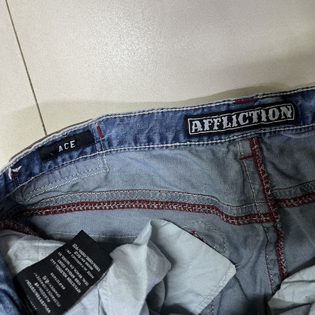 Affliction × PPFM Vintage Affliction Washed Jeans Size US 35 - 15 Thumbnail