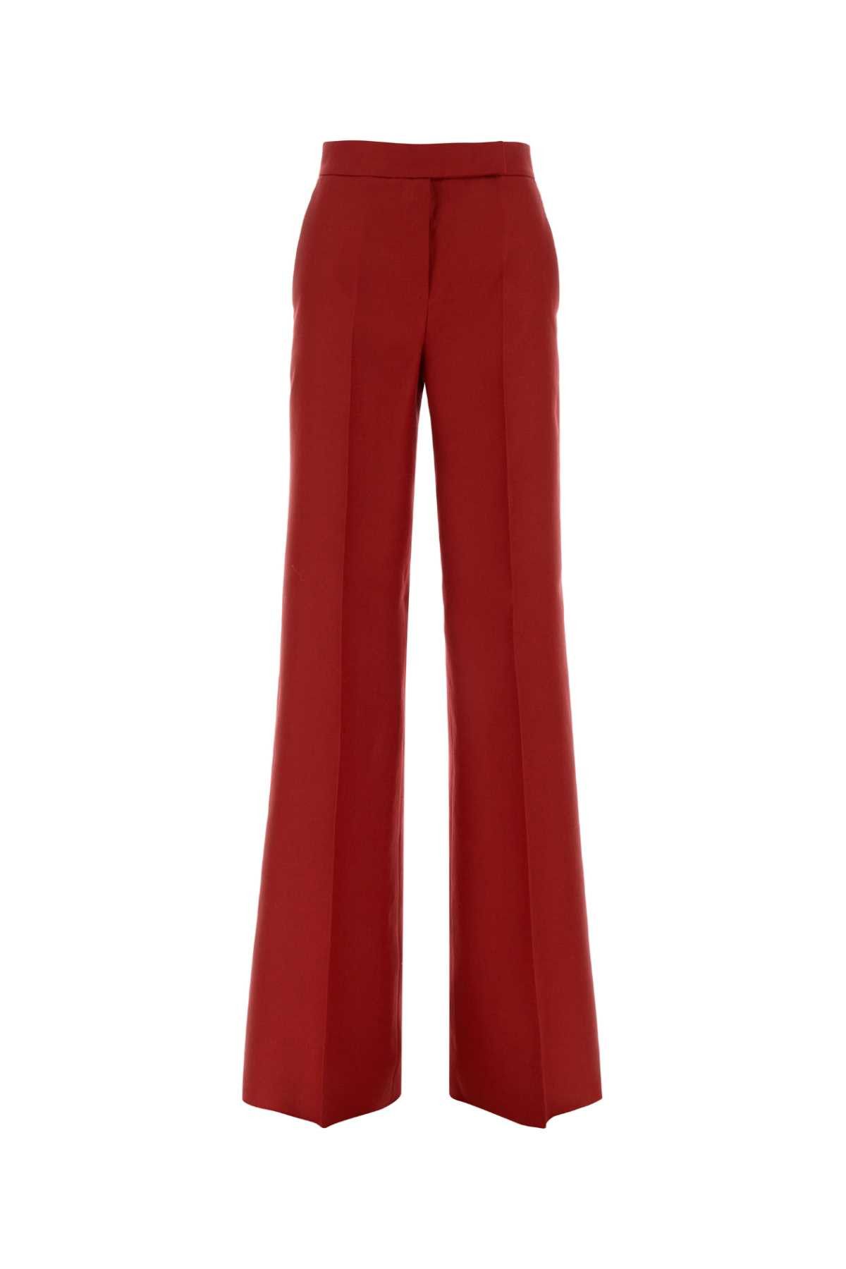 Max Mara Red Linen Badesse Palazzo Pant Size 28" / US 6 / IT 42 - 1 Thumbnail