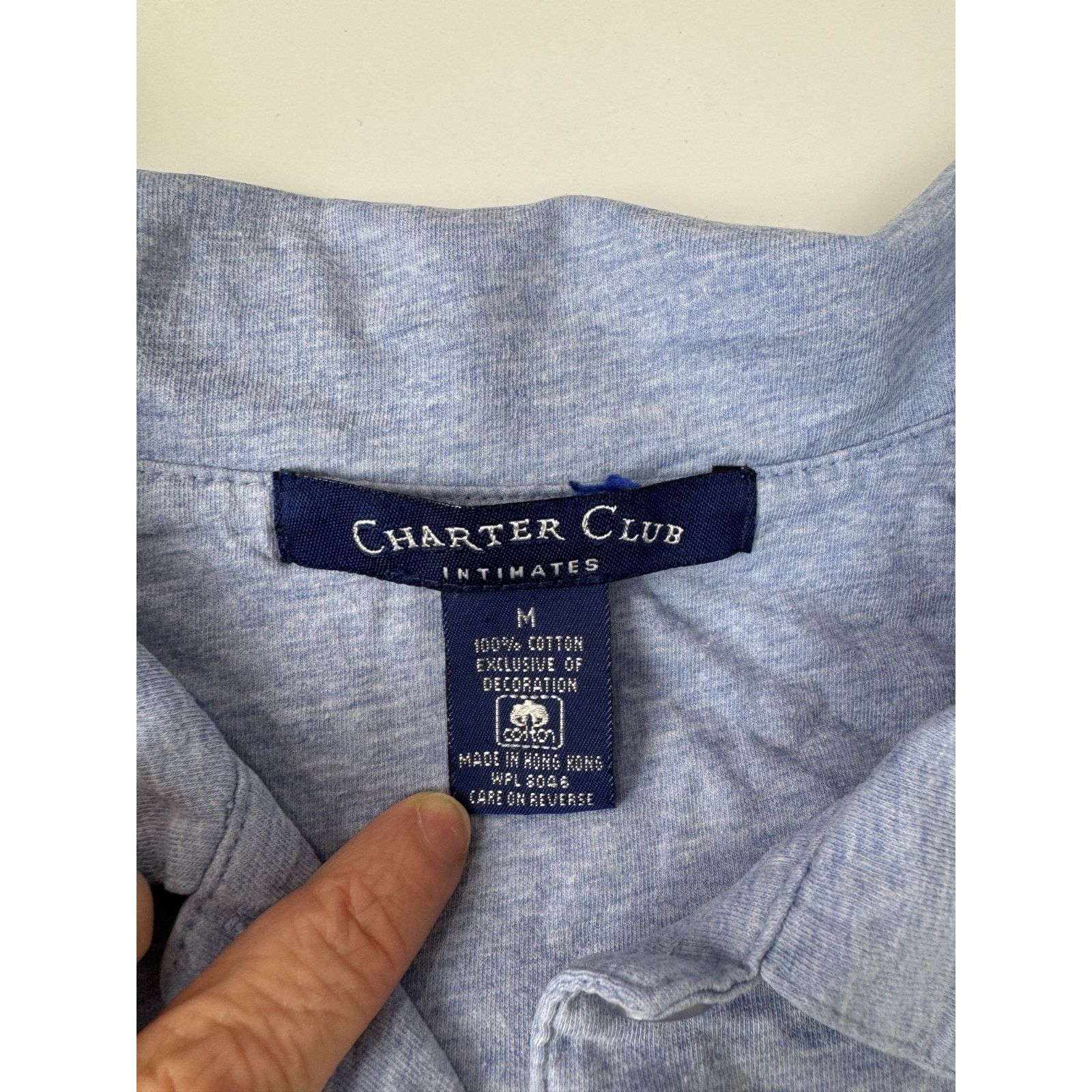 Other Charter Club Women's Pajamas Set 100% Cotton Blue Medium Size ONE SIZE - 4 Thumbnail