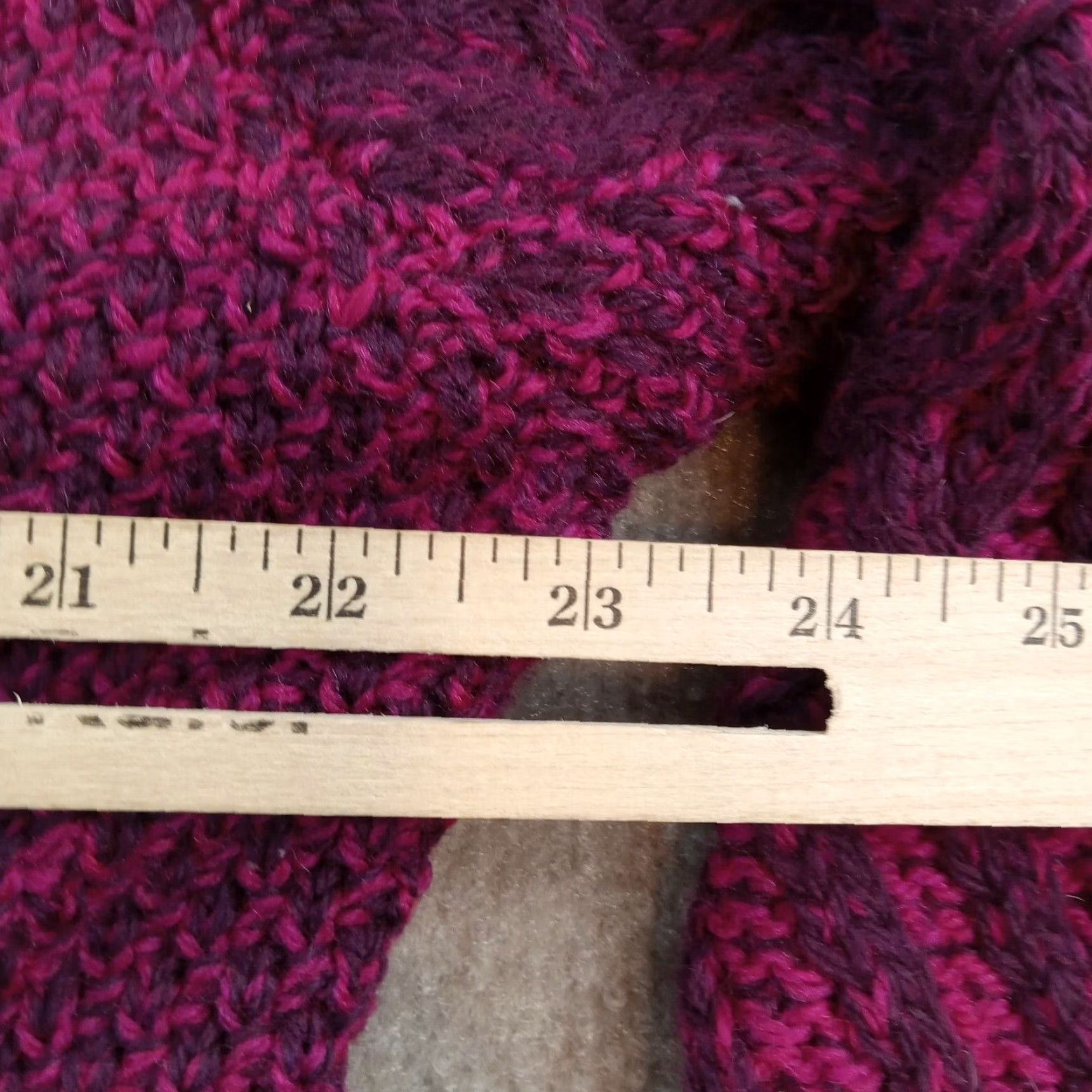 Vintage Womens Merino Wool Sweater Extra Large XL Purple Button Front Cardigan Size XL / US 12-14 / IT 48-50 - 4 Thumbnail
