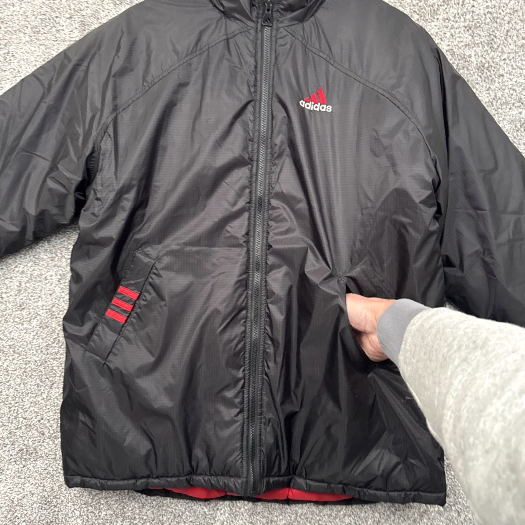 Adidas VINTAGE Adidas Y2K Puffer Jacket Mens XL Red 90s Retro Sportswear Streetwear Athleisure Coat Puffer Mens Size US XL / EU 56 / 4 - 6 Thumbnail