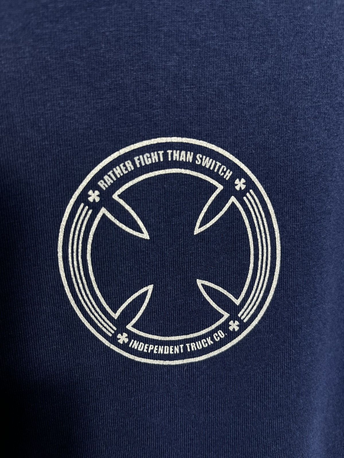 Independent Truck Co. INDEPENDENT FTS SKULL T-SHIRT Blue Cotton Mens Size US M / EU 48-50 / 2 - 5 Thumbnail