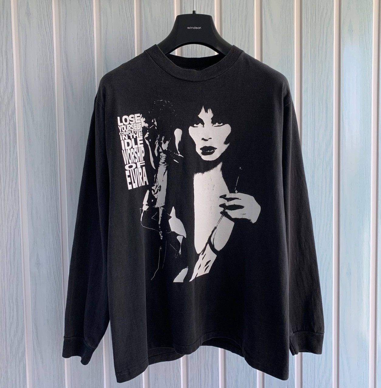 Band Tees Vintage Ripcordz Band Worship Elvira Black USA Long Sleeve Size US L / EU 52-54 / 3 - 1 Thumbnail