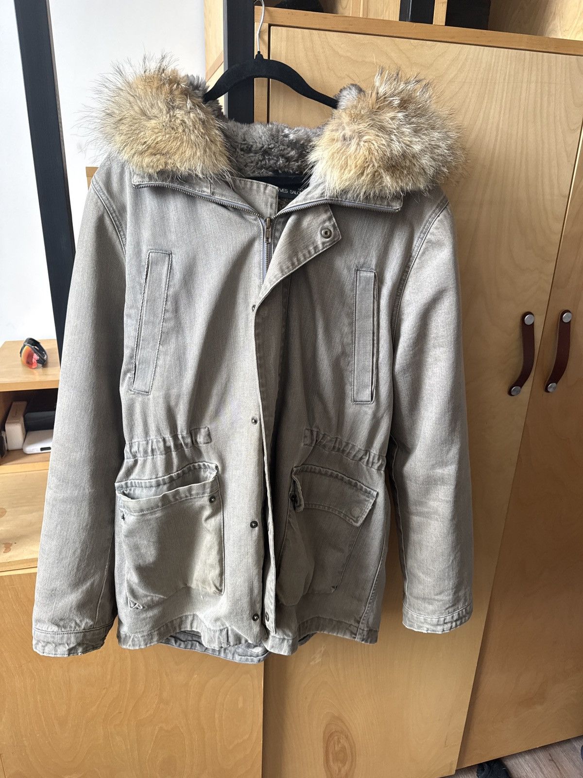 Yves Salomon Yves Salomon Fur Denim Parka Size US XL / EU 56 / 4 - 3 Thumbnail