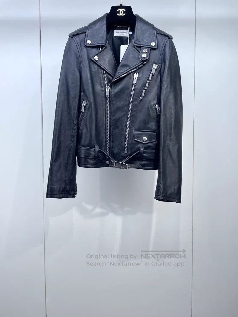 Saint Laurent Paris Saint Laurent Paris Black leather biker jacket Size XS / US 0-2 / IT 36-38 - 1 Thumbnail