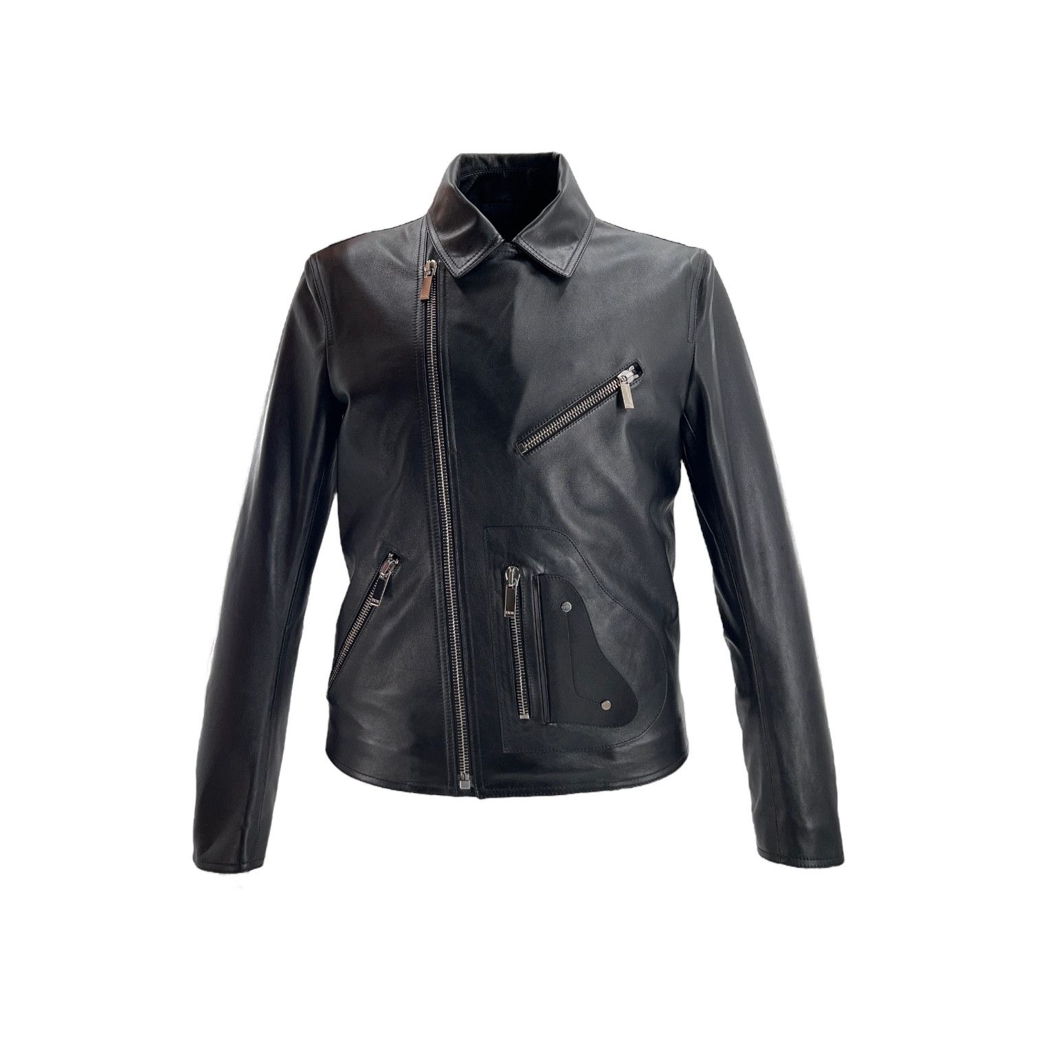 Dior Dior - Saddle D Pocket Biker Jacket In Black Calf Leather S Size US S / EU 44-46 / 1 - 1 Thumbnail