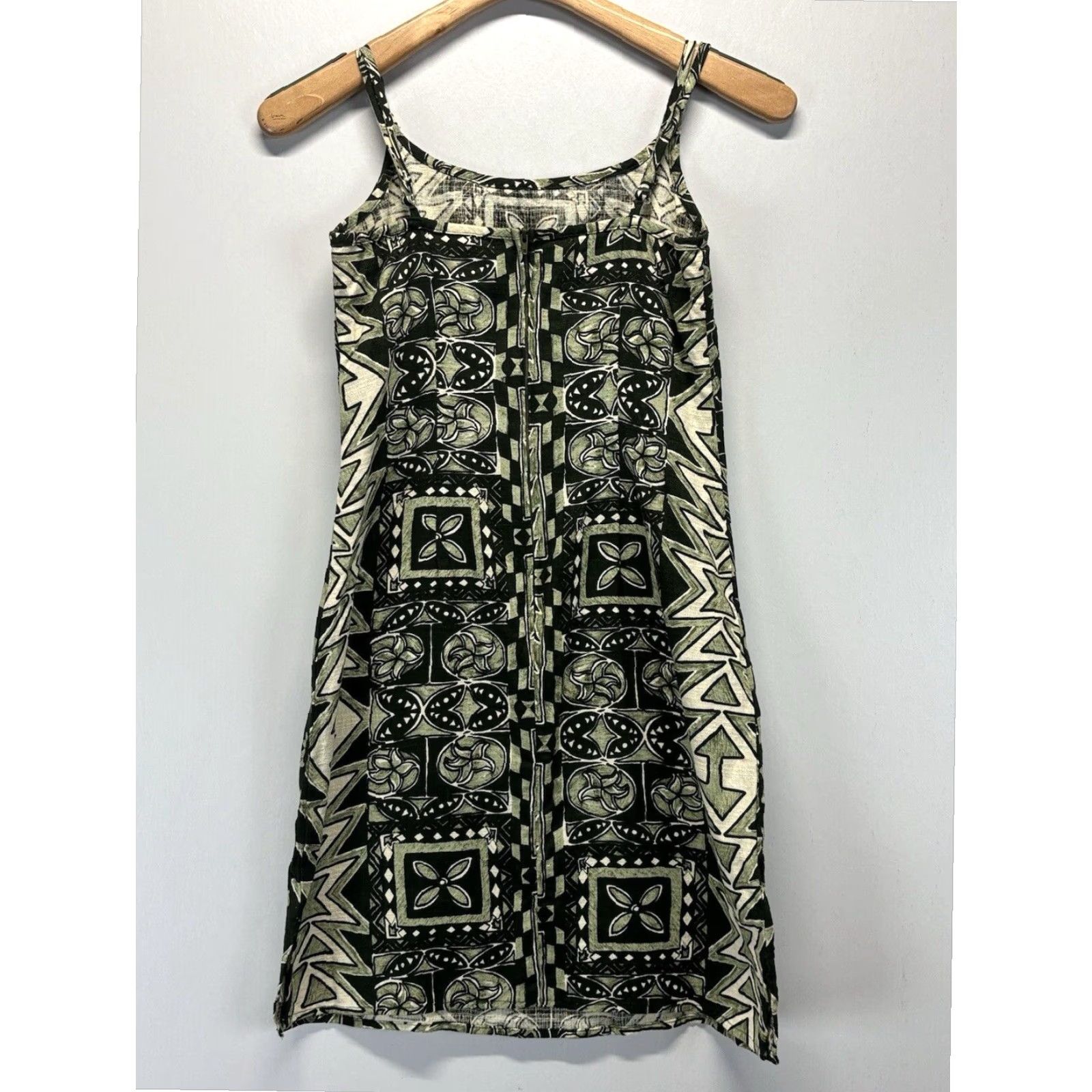 Hilo Hattie Hilo Hattie Green Tropical Floral Tank Mini Dress Women's Size 6 Square Neck Size M / US 6-8 / IT 42-44 - 3 Thumbnail