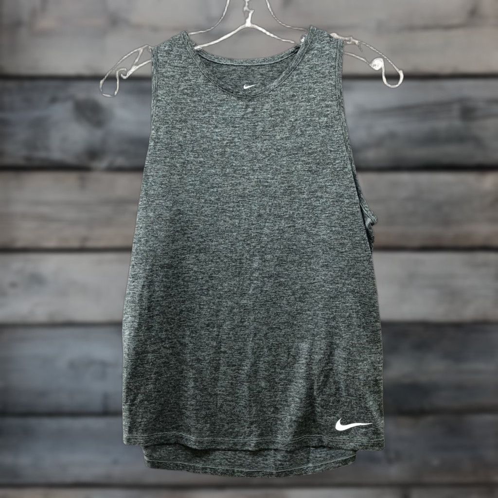 Nike Nike Dri-Fit Tank Top Womens S Gray Heather Indoor Activewear Running Crewneck Pullover Short Sleeveless Small Size S / US 4 / IT 40 - 1 Thumbnail