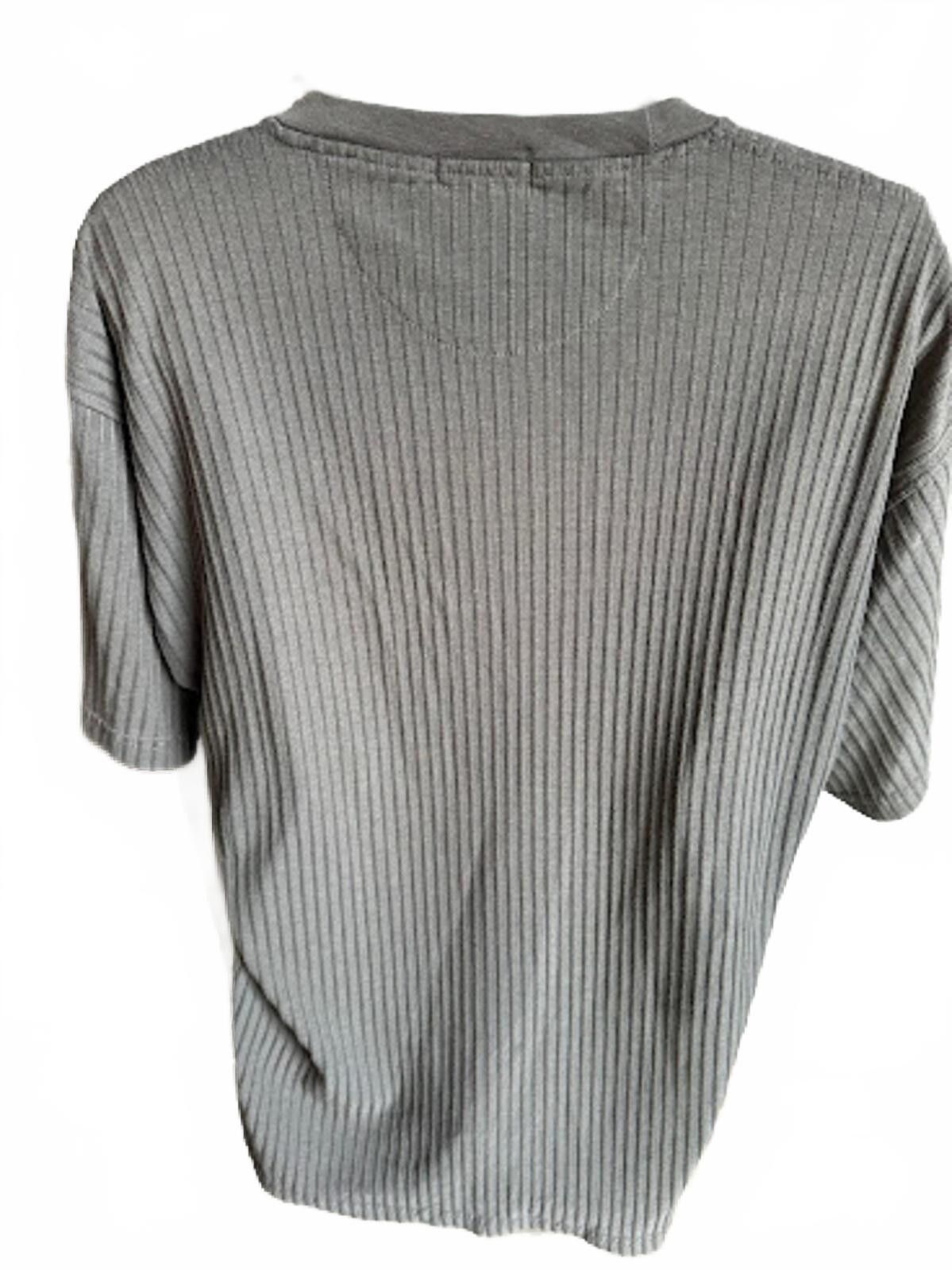 Hugo Boss Hugo Boss Ribbed Tee XL Olive Gray Size US XL / EU 56 / 4 - 6 Thumbnail