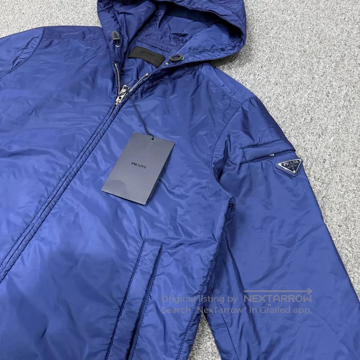 Prada Blue Hooded Light Jacket. Size US S / EU 44-46 / 1 - 3 Thumbnail