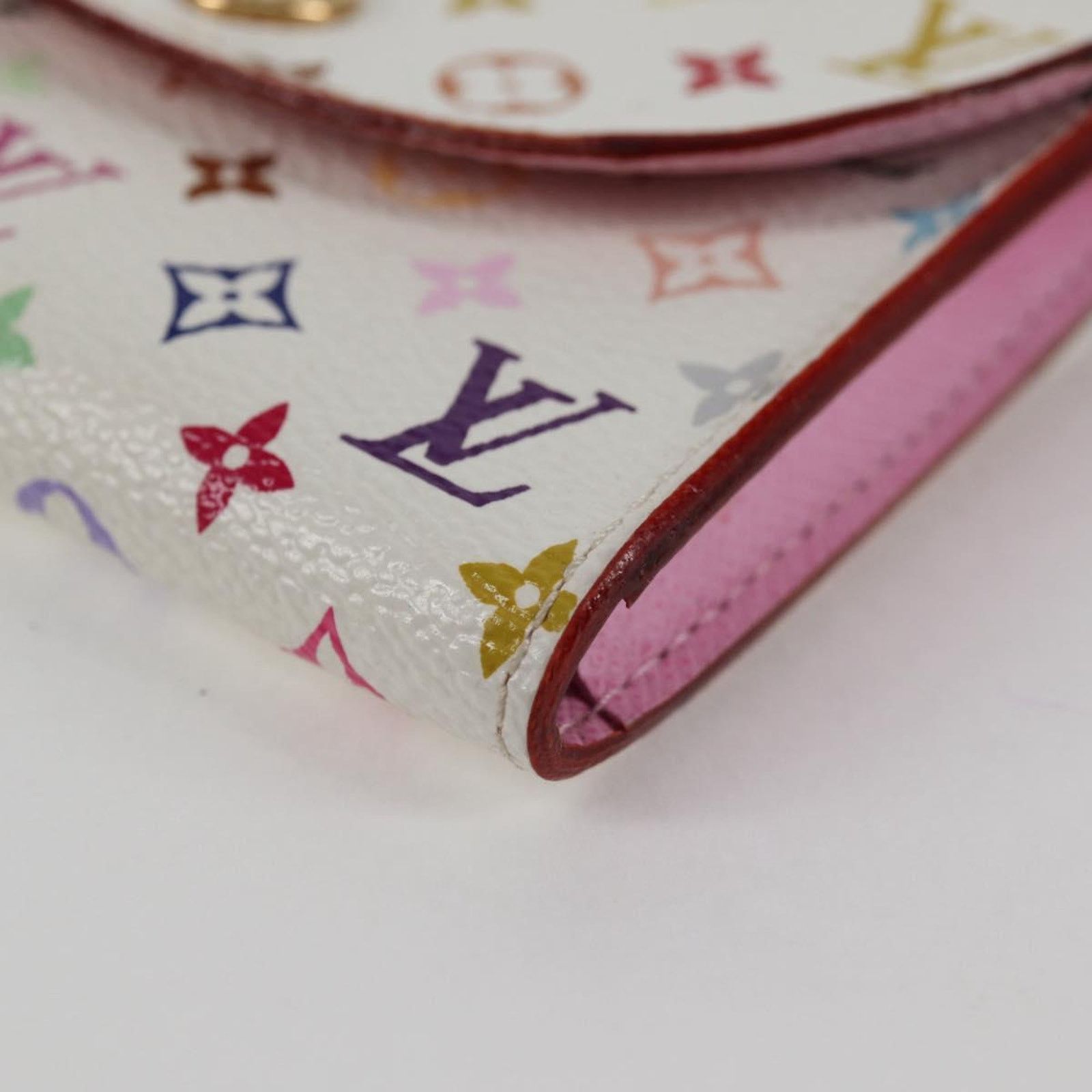 Louis Vuitton White Leather Enveloppe Carte De Visite