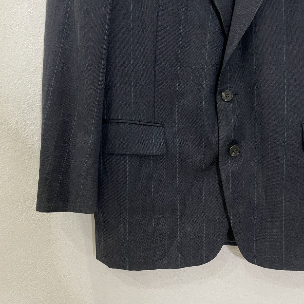 Yves Saint Laurent Vintage Yves Saint Lauren Stripe Coat Jacket Size US L / EU 52-54 / 3 - 3 Thumbnail
