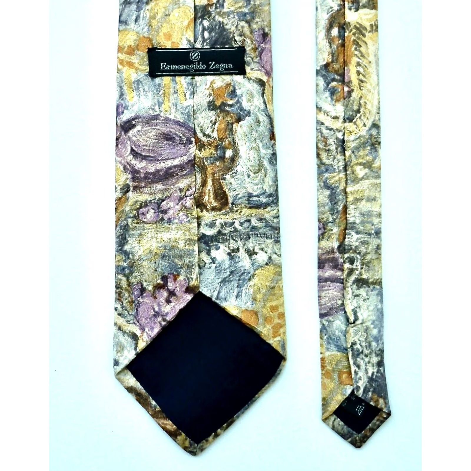 Ermenegildo Zegna Ermenegildo Zegna Tie Silk Abstract Made in Italy Men's Size ONE SIZE - 5 Thumbnail