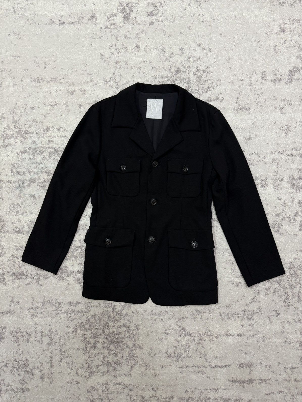 Yohji Yamamoto Yohji Yamamoto Workshop Flap Pocket Black Button Up Jacket Size US S / EU 44-46 / 1 - 3 Thumbnail