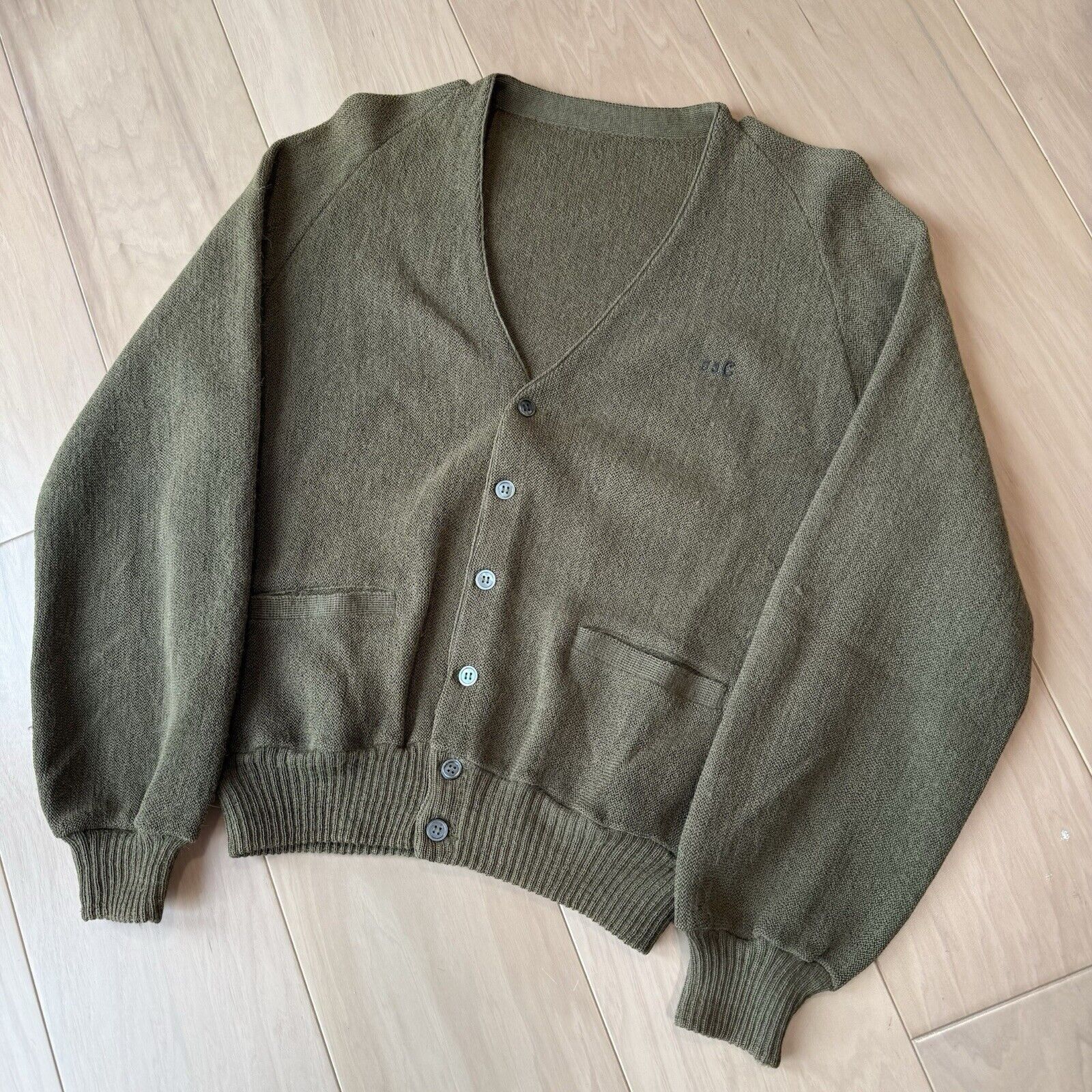 Vintage Vintage Wool Cardigan Small Green 70s Made in USA Union Size US S / EU 44-46 / 1 - 9 Thumbnail