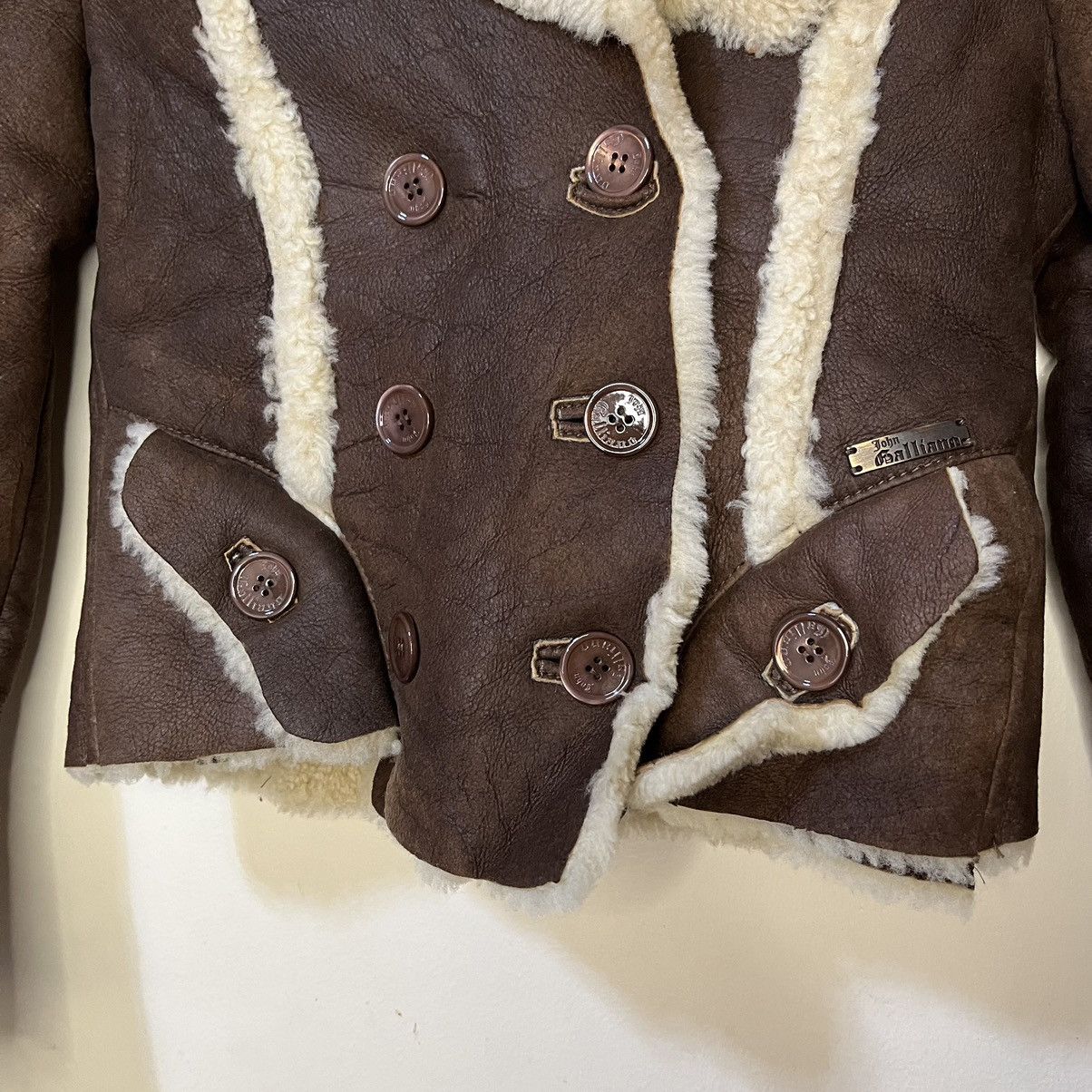 John Galliano 2000's John Galliano Shearling Sherpa Jacket Size S / US 4 / IT 40 - 10 Thumbnail