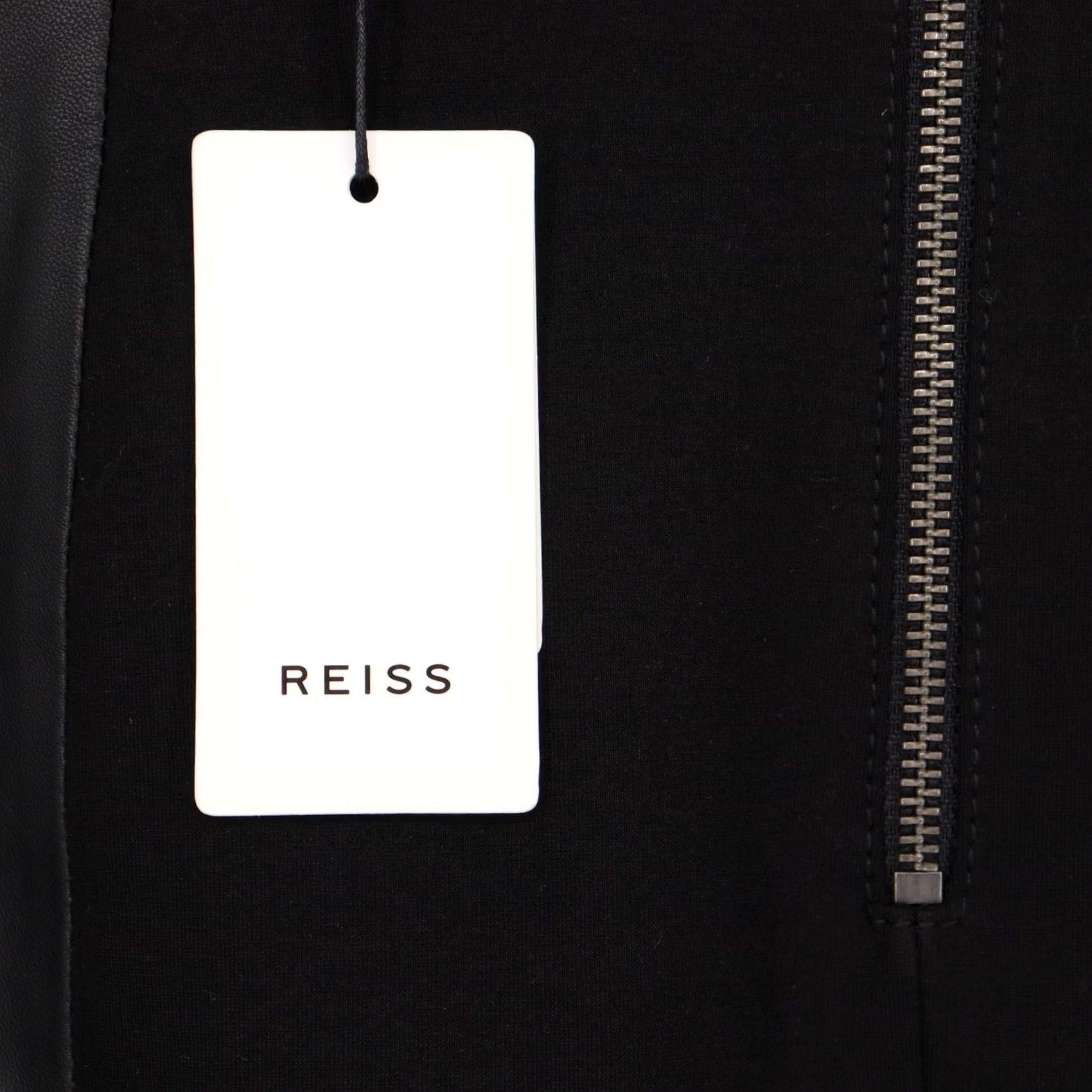 Reiss Reiss Reagan Sheep Leather Pencil Skirt Women's 8 Black Zip Back NWT Size 30" / US 8 / IT 44 - 4 Thumbnail