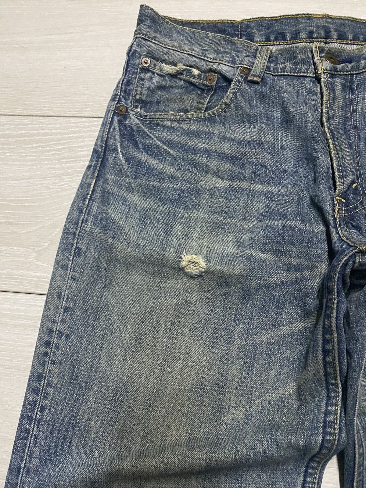 Levi's Vintage Levis 502 Mud Wash Whisker Loose Jeans Size US 32 / EU 48 - 7 Thumbnail