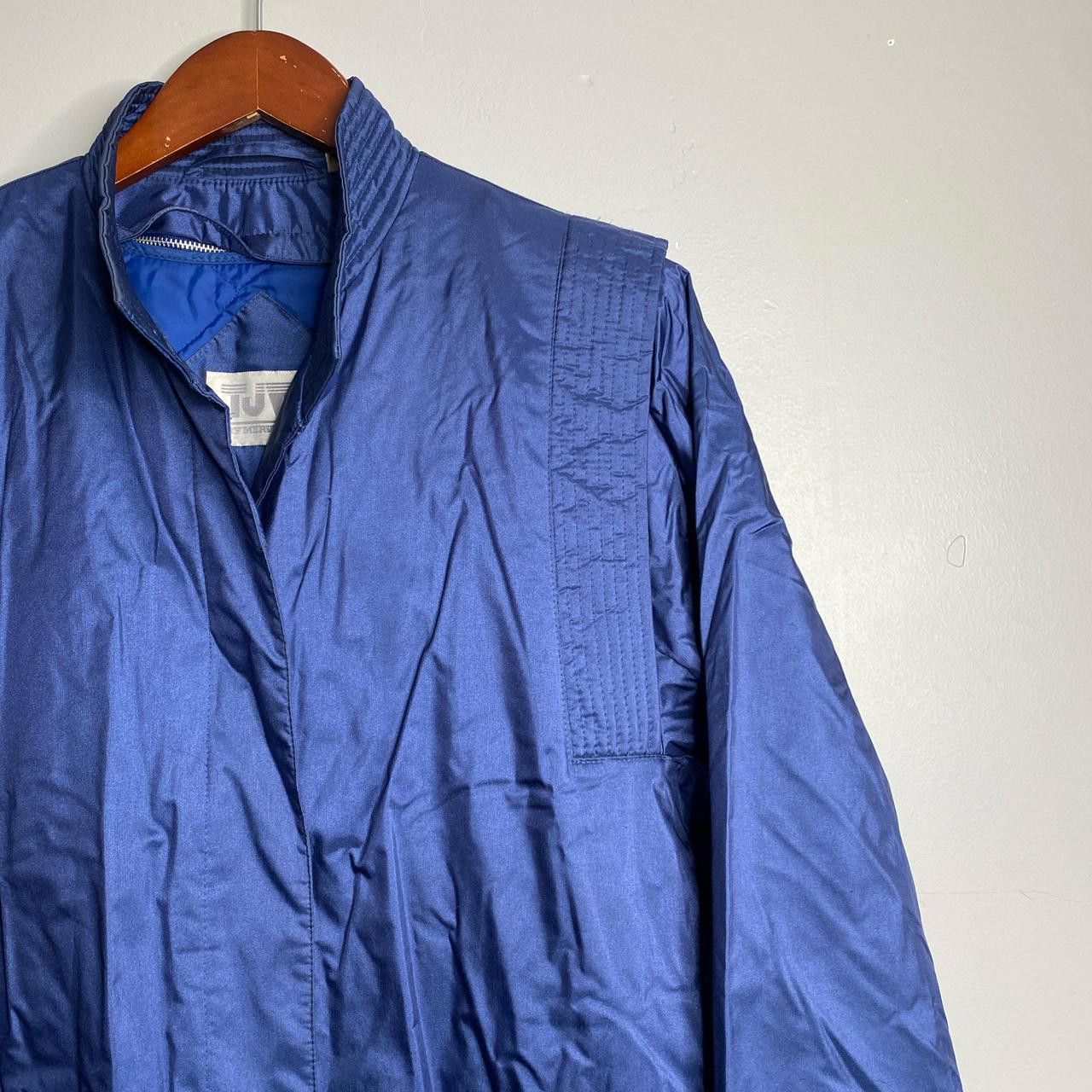 Vintage 90s Vintage Blue Trench Coat Size 14 Size XL / US 12-14 / IT 48-50 - 3 Thumbnail