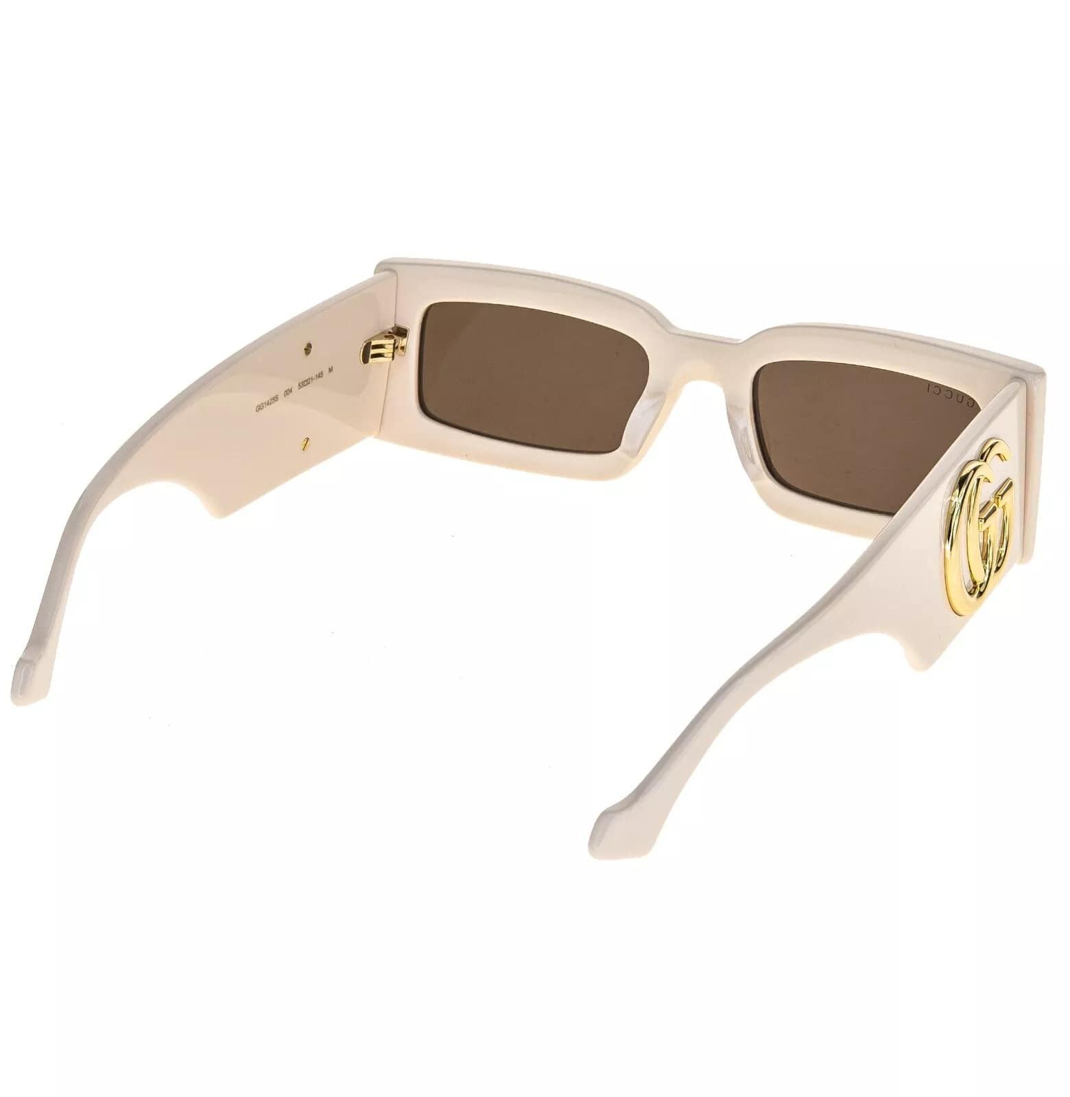 Gucci GUCCI 1425 Ivory Brown Narrow Gg1425S Sunglasses 004 Size ONE SIZE - 3 Thumbnail