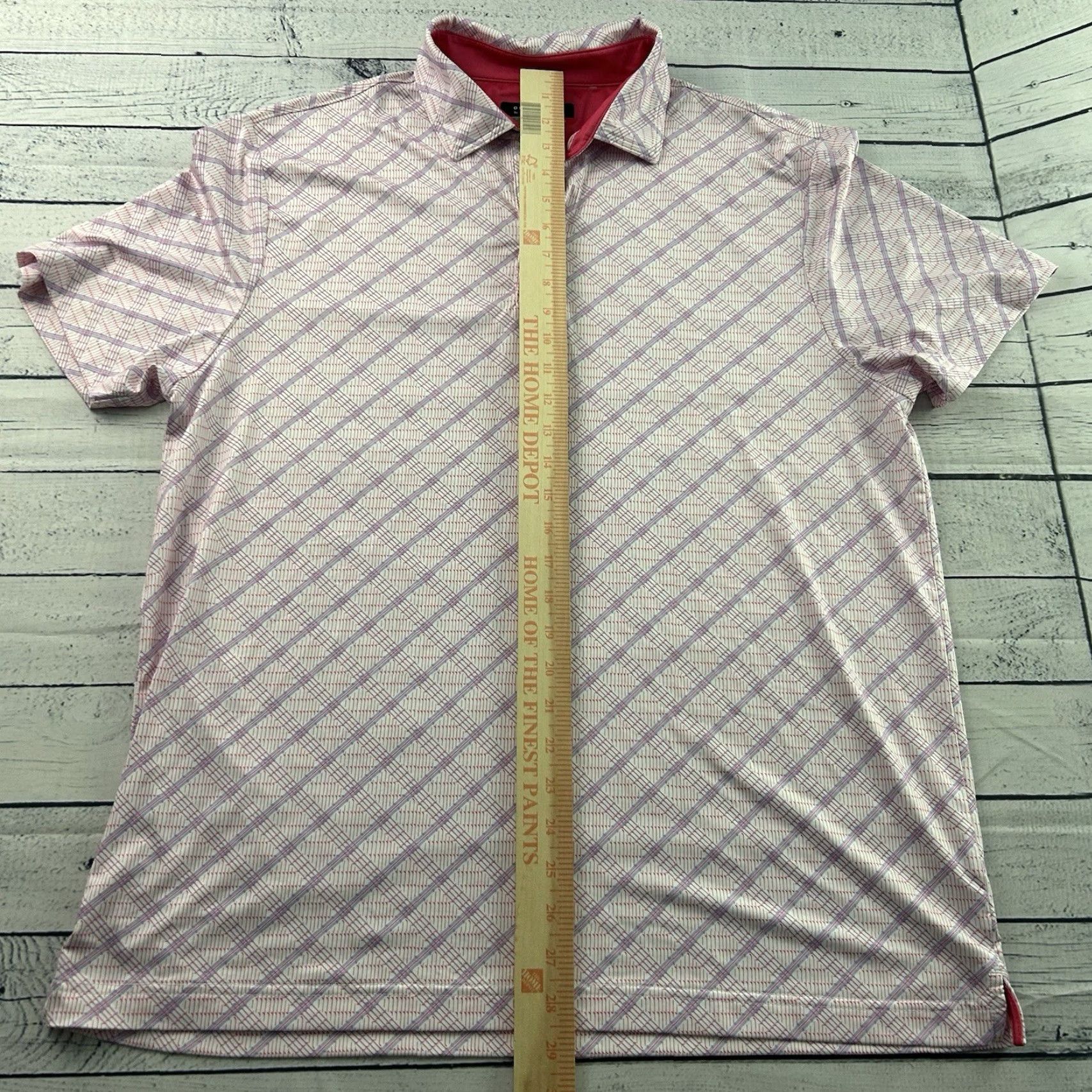 Vintage Off Season Pure Hockey Short Sleeve Polo Shirt Mens Large Pink Shirt Size US L / EU 52-54 / 3 - 3 Thumbnail